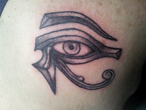 Horus Eye Tattoo On Shoulder